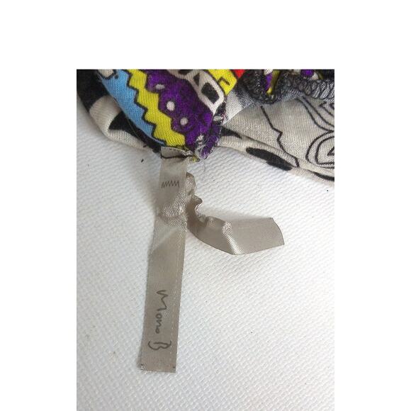 Mona B Psychedelic Paisley Colorful High Low Skirt Roll Top Size Medium - Picture 7 of 7